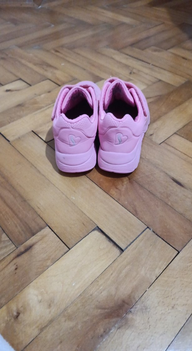 Kız Çocuk Pembe Cırtcırtlı Spor Ayakkabı - Görsel 3