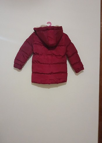 Bordo Erkek Çocuk Kürklü Mont - Görsel 5