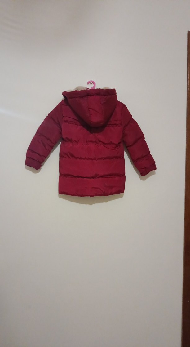 Bordo Erkek Çocuk Kürklü Mont - Görsel 5