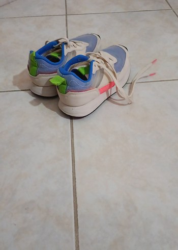 Mavi Bağcıklı Kadın Spor Ayakkabı - Görsel 5