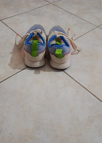 Mavi Bağcıklı Kadın Spor Ayakkabı - Görsel 4