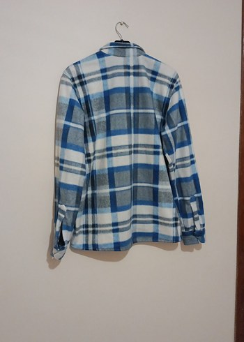 Mavi Gri Kareli Düğmeli Erkek Gömlek - Görsel 6