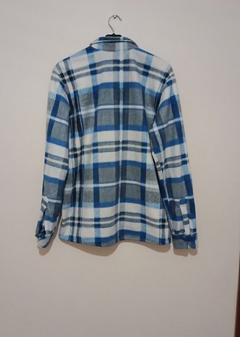 Mavi Gri Kareli Düğmeli Erkek Gömlek - Görsel 4