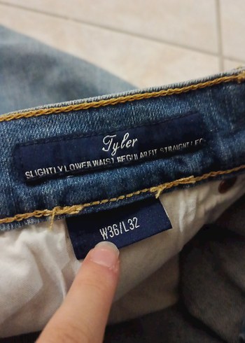 Mavi Rahat Kesim Erkek Kot Pantolon - Görsel 5