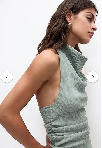 Pull and Bear Pull & Bear Halter Yaka Bluz