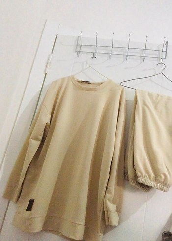 Bej Kadın Pamuklu Sweatshirt