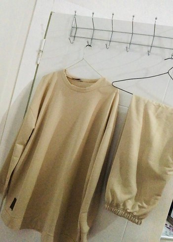 42 Beden ten rengi Renk Bej Kadın Pamuklu Sweatshirt