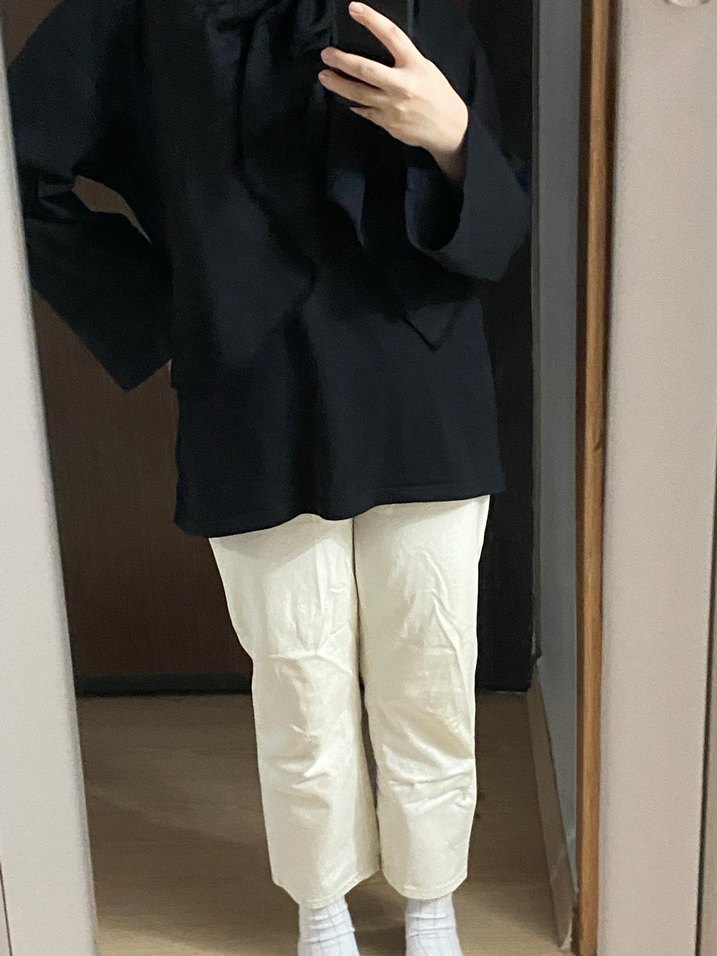 Krem Kadın Midi Boy Düz Kesim Pantolon 40 beden uyumlu - Görsel 5