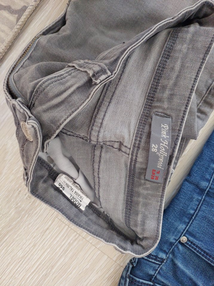 Gri Mavi Normal Boy Kadın Denim Pantolon 3 tanesi 300 - Görsel 2