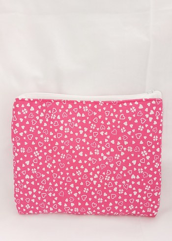 Zara Renkli Desenli Pembe Makyaj Çantası
