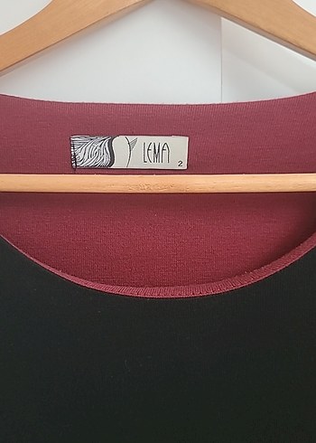 Siyah Kadın Midi Uzun Kollu Salaş Elbise - Görsel 2