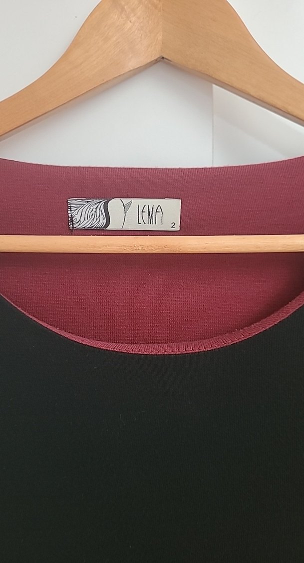 Siyah Kadın Midi Uzun Kollu Salaş Elbise - Görsel 2