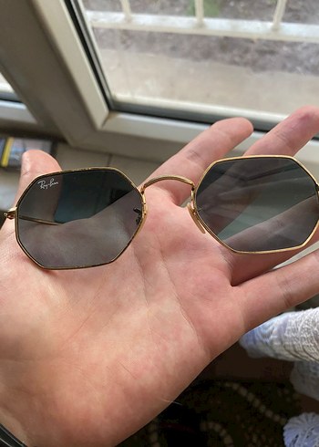 Altıgen Gri Camlı Altın unisex Güneş Gözlüğü