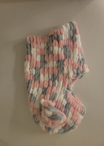 Çocuklar için Çok Renkli Örgü Bere ve Boyunluk - Görsel 6