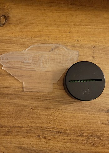 Kırmızı 3D Araba Tasarımlı Gece Lambası - Görsel 9