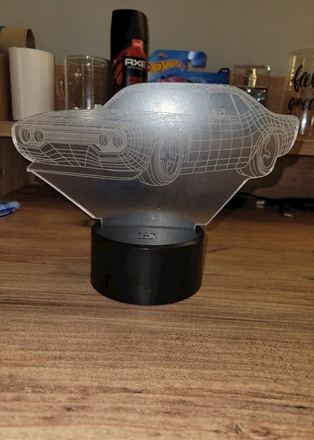 Kırmızı 3D Araba Tasarımlı Gece Lambası - Görsel 8