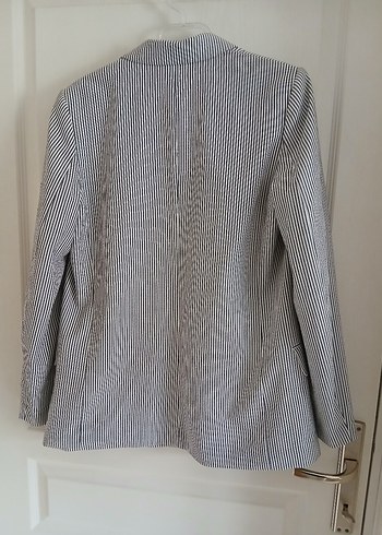 H&M Çizgili Blazer - Görsel 4