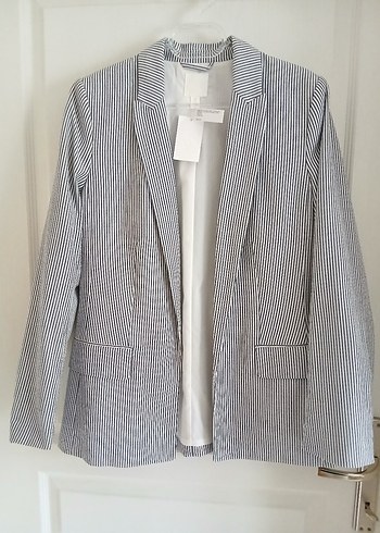H&M Çizgili Blazer - Görsel 3