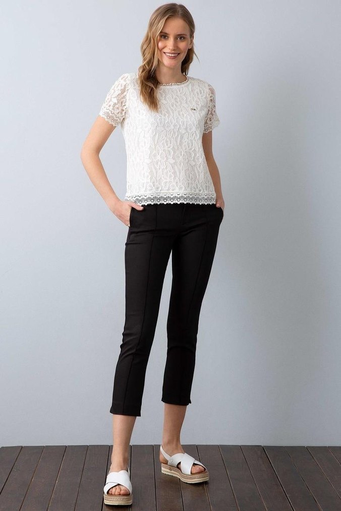 US Polo Beyaz Bluz - Görsel 2