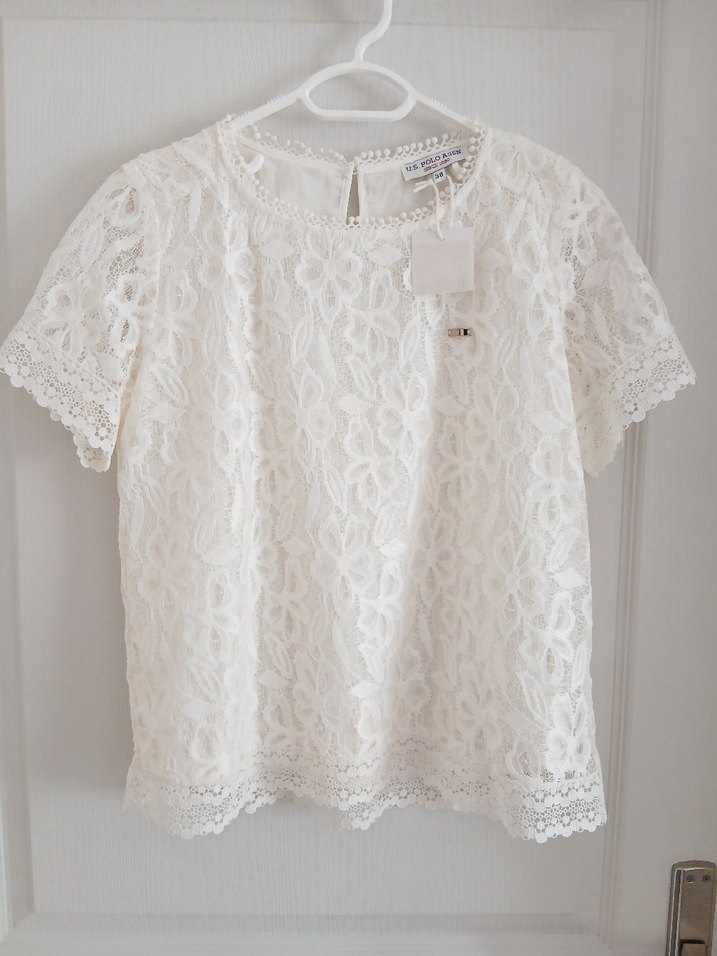 US Polo Beyaz Bluz - Görsel 5