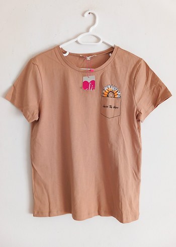 Koton Bej Tişört - Görsel 6