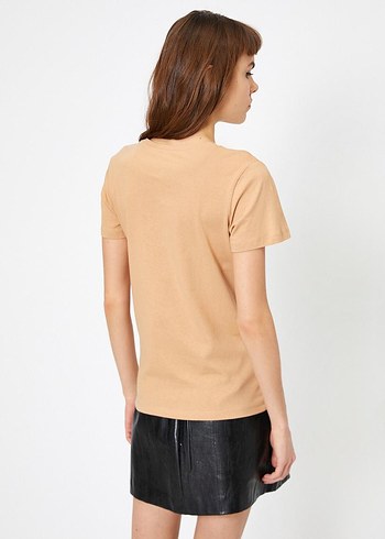 Koton Bej Tişört - Görsel 5