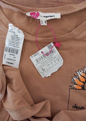 Koton Bej Tişört - Görsel 8