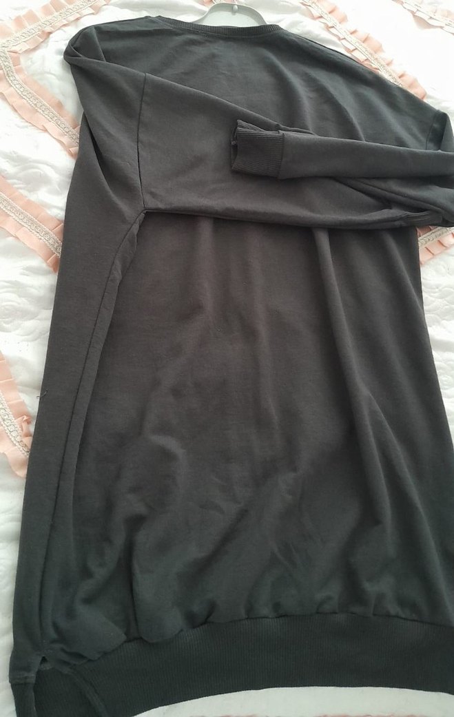 Siyah Baskılı Kadın Sweatshirt - Görsel 3