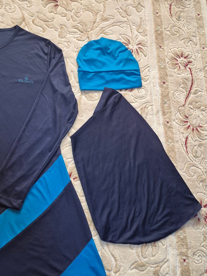 lacivert kadın haşema - Görsel 4