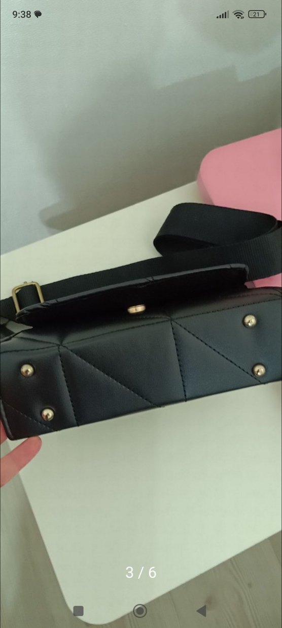 Siyah Deri Kadın Çanta - Görsel 2