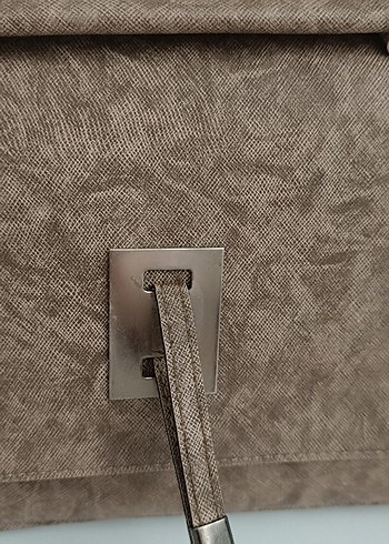 zara Bej Süet Tokalı Kadın Çanta - Görsel 2