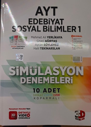 AYT Edebiyat Sosyal Bilimler 1 Simülasyon Denemeleri