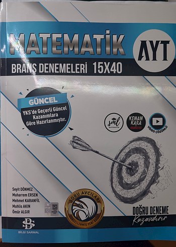 Matematik AYT Branş Denemeleri 15x40 Güncel