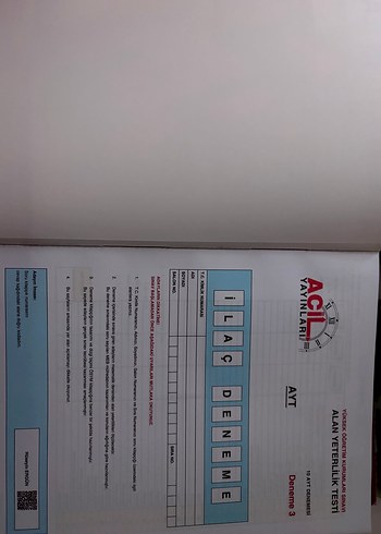  Matematiğin İlacı AYT Matematik Denemeleri Kitabı