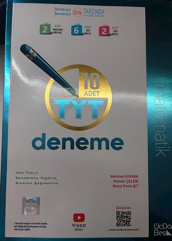 10 Adet TYT Matematik Deneme Kitabı 345 Yayınları