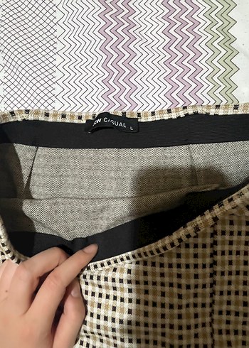 Düğmeli Kahverengi Kadın Kumaş Pantolon