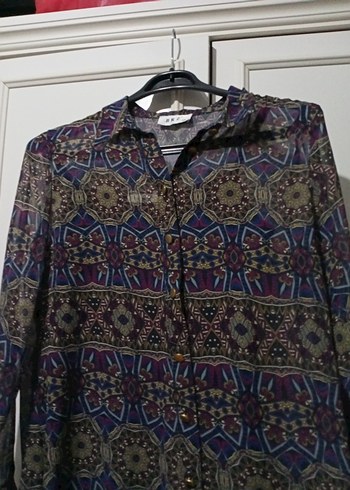 Zara Uzun Kollu Bohem Desenli Hamile Tunik