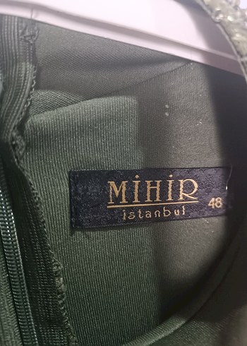 yeşil Uzun Abiye şalı ile gönderilir işlemedir yapıştırma değil - Görsel 5