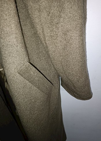 Düğmeli yeşil kaşe kaban 125 cm uzun 38 46 bedene kadar uyumlu - Görsel 3