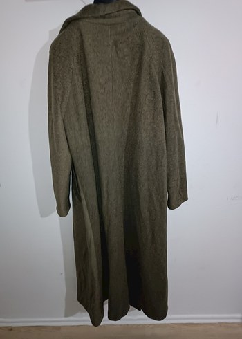 Düğmeli yeşil kaşe kaban 125 cm uzun 38 46 bedene kadar uyumlu - Görsel 2