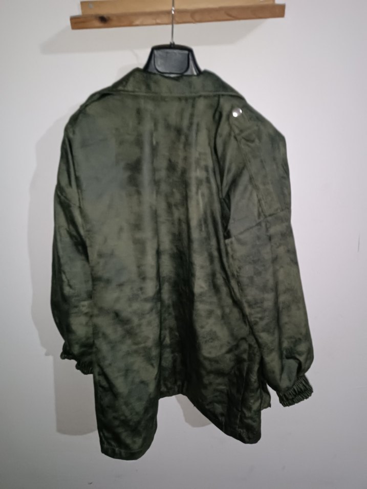Kadın asker yeşili Düğmeli Ceket yağmurluk 38 46 bedene uygun - Görsel 3