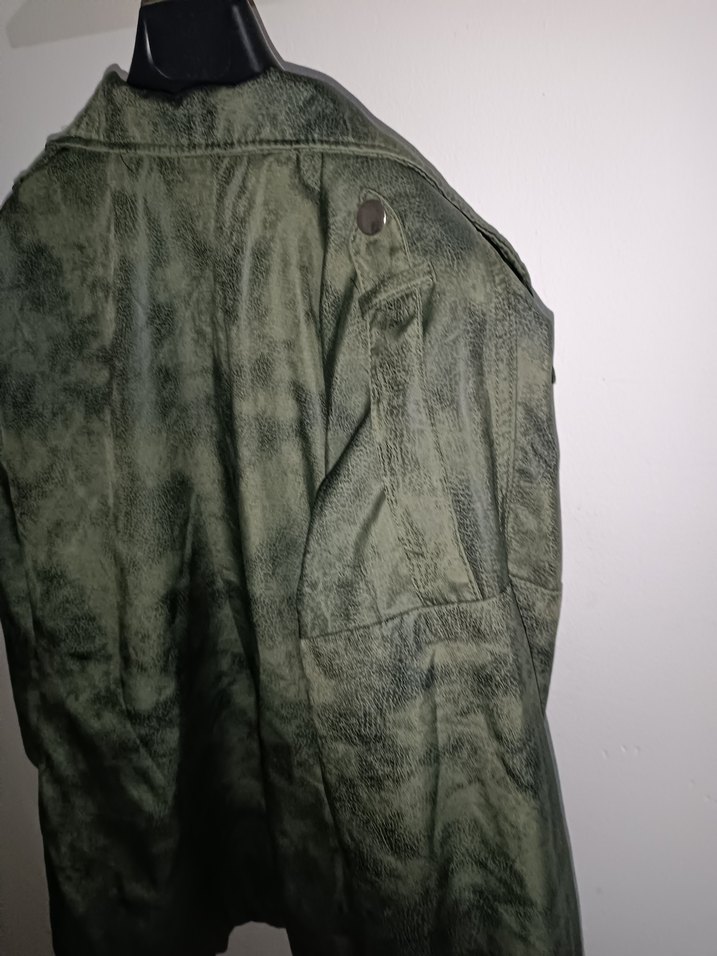 Kadın asker yeşili Düğmeli Ceket yağmurluk 38 46 bedene uygun - Görsel 2