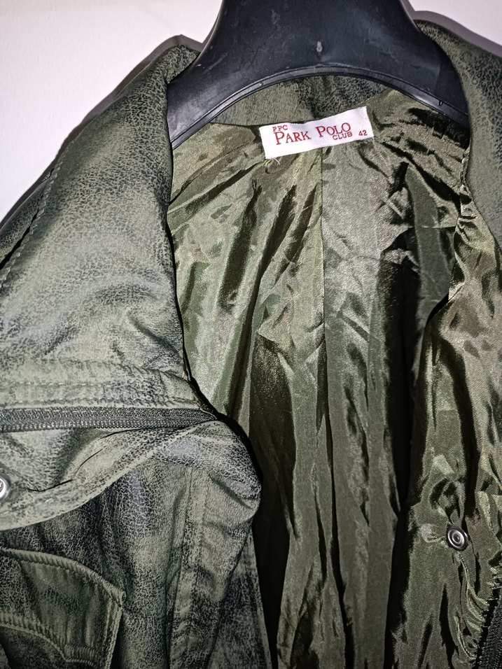 Kadın asker yeşili Düğmeli Ceket yağmurluk 38 46 bedene uygun - Görsel 4