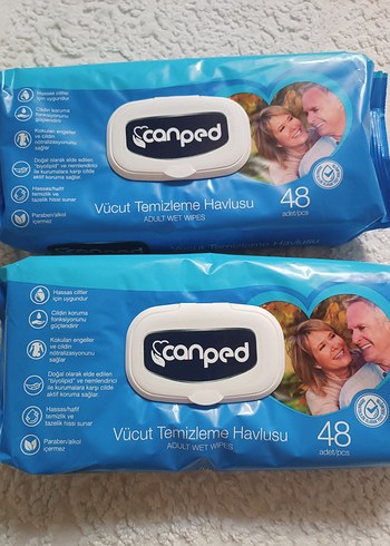 Scanped Vücut Temizleme Havlusu 48'li 2 paket gönderilir