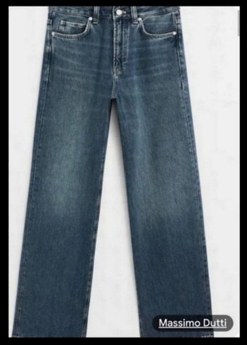 Massimo Dutti Kadın Lacivert Denim Pantolon
