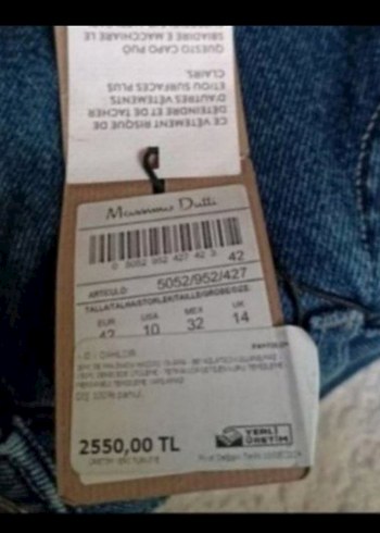 Massimo Dutti Massimo Dutti Kadın Lacivert Denim Pantolon