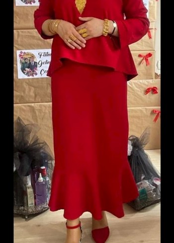 Bordo Uzun Kollu Dökümlü Kadın takım - Görsel 2