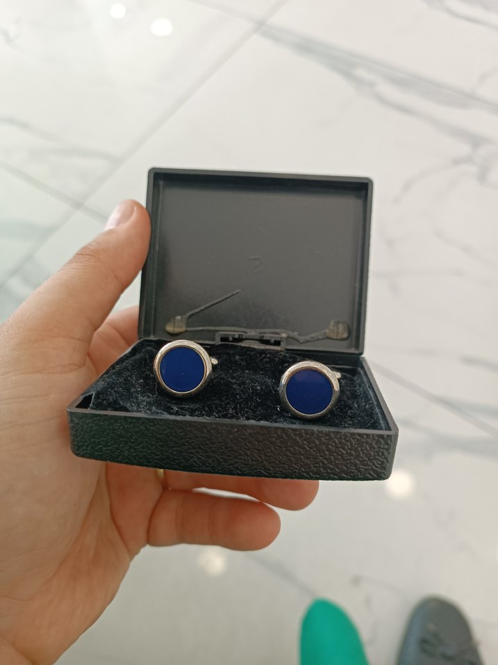 Yuvarlak Erkek Kol Düğmesi siyah yada lacivert renk seçeneği ile - Görsel 4