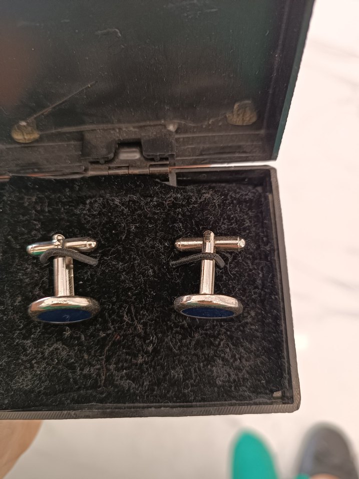 Yuvarlak Erkek Kol Düğmesi siyah yada lacivert renk seçeneği ile - Görsel 3