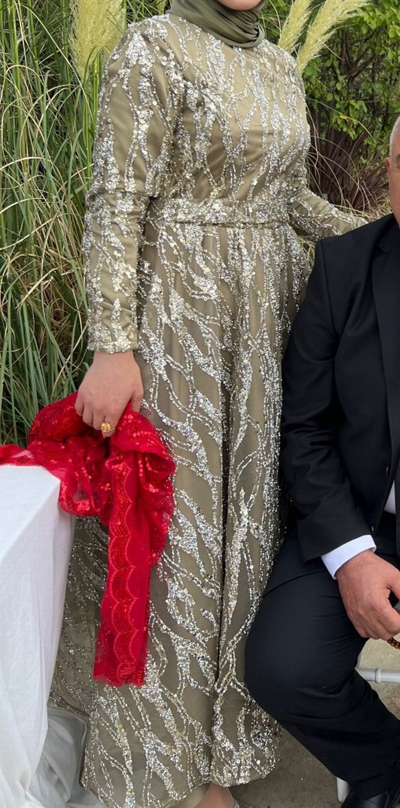 İşlemeli Abiye Elbise şalı ve halay mendili gönderilir - Görsel 3